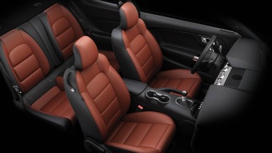 CGI rendering of 3D modeled Ford Mustang GT Premium Dark Saddle Interior