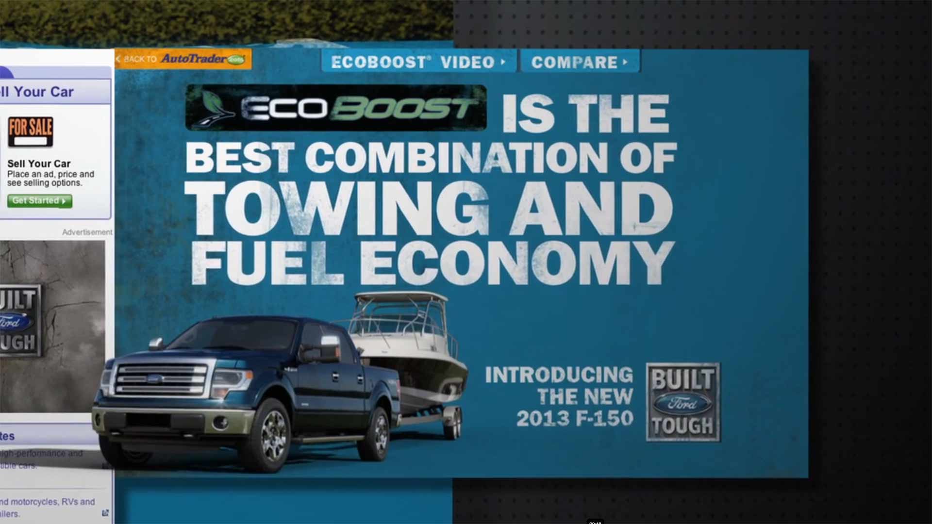 F-150 Autotrader Home Page Takeover Ad